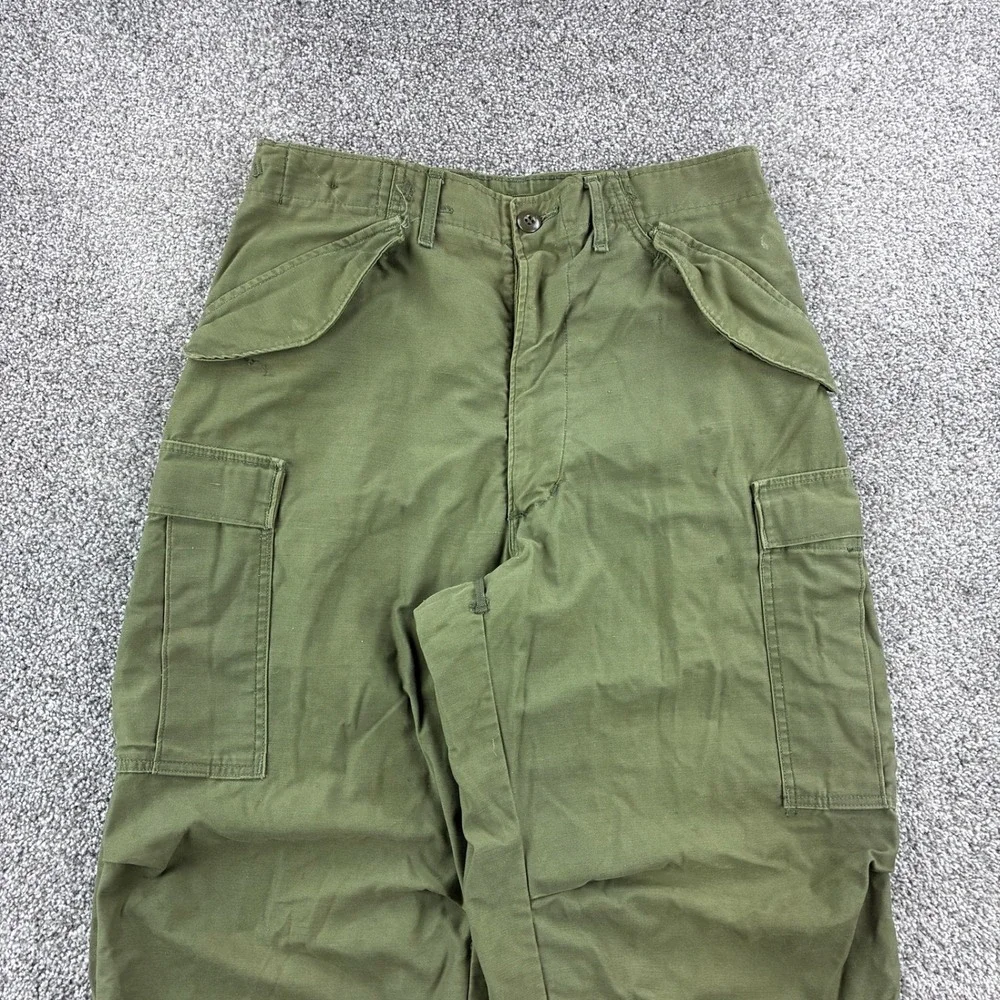 Vintage M-65 Cold Weather Cargo Pants Mens Small Green OG107 Cotton Blend